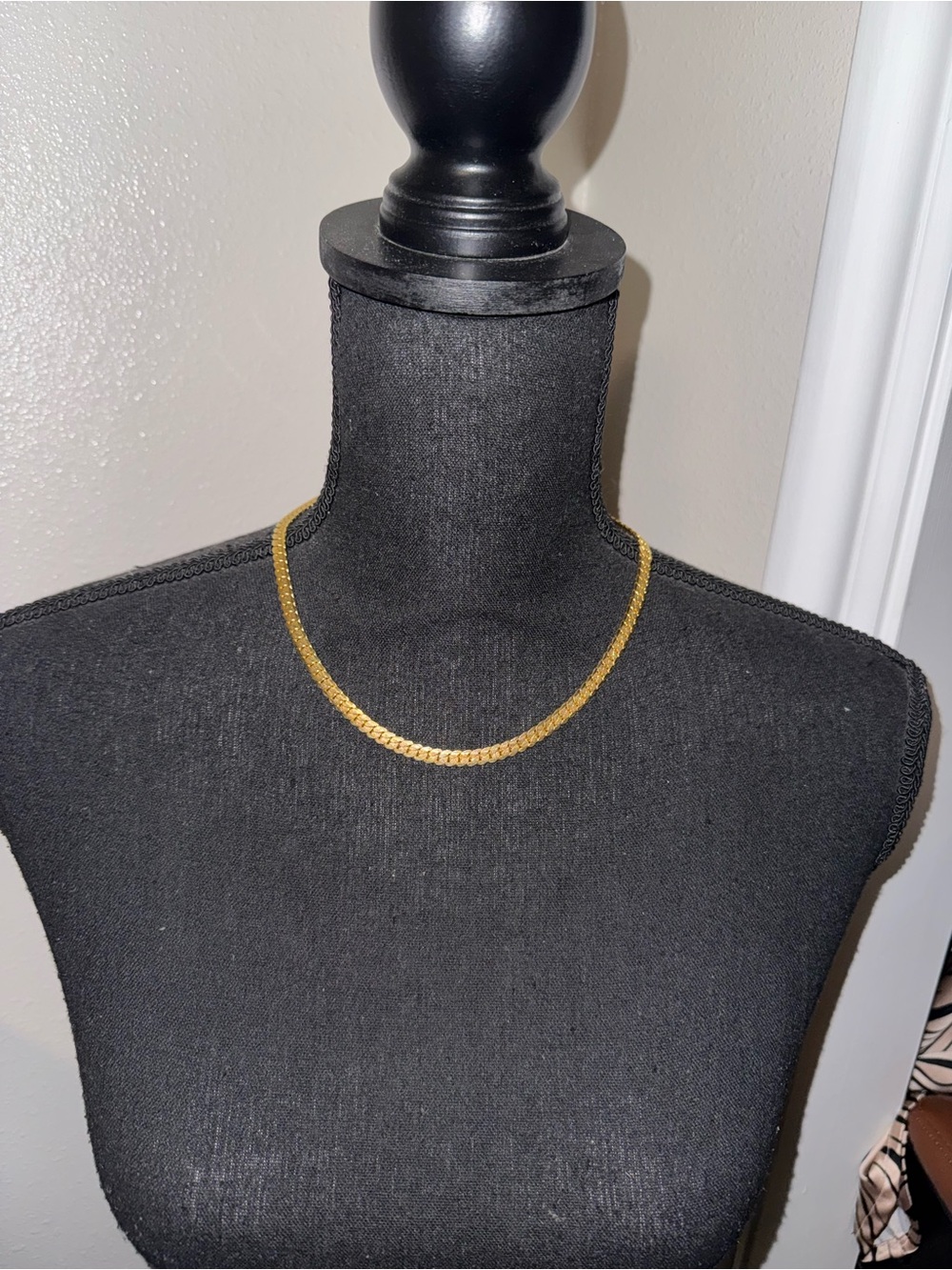 Gold Tone Women's Cuban Chain Necklace - Elegant Everyday Style